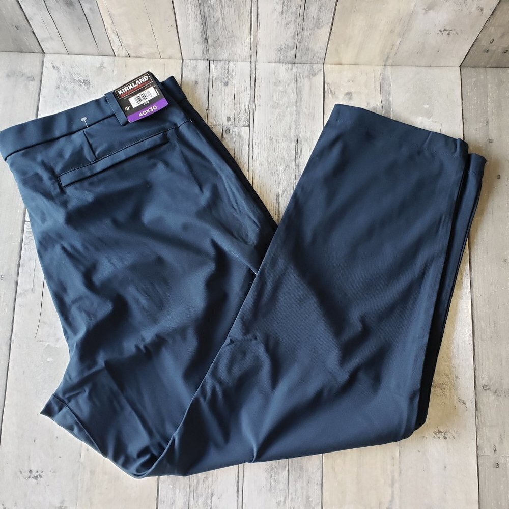 NWT - Kirkland's Signature Men's Performance Blue Pant - Size 40x30